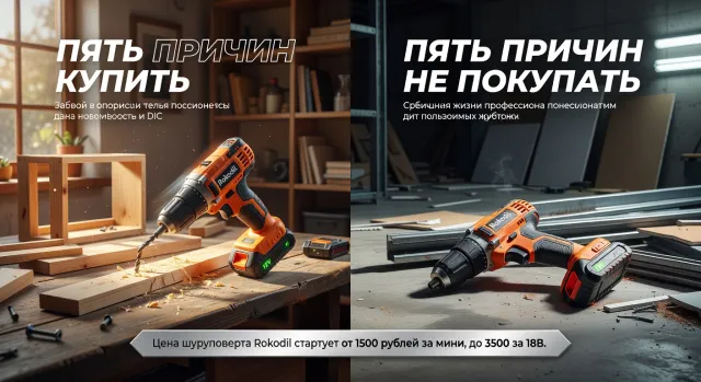 Пять причин купить и пять причин не покупать шуруповёрт Rokodil — честный взгляд