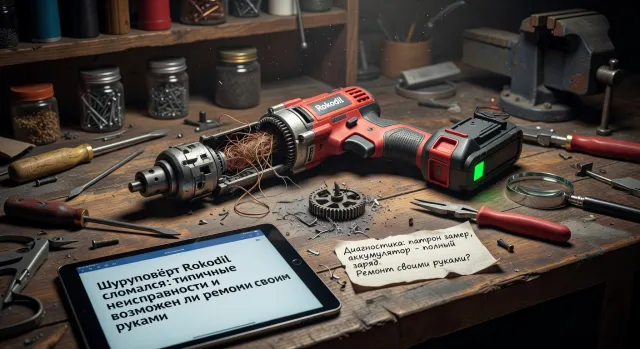 Шуруповёрт Rokodil сломался: типичные неисправности и возможен ли ремонт своими руками