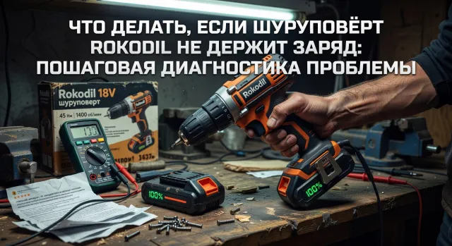 Что делать, если шуруповёрт Rokodil не держит заряд: пошаговая диагностика проблемы