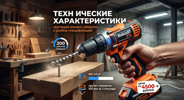 Технические характеристики Rokodil iFix: крутящий момент, обороты и разбор спецификаций
